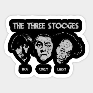 They are the amazing Three Stooges. Moe, Curly and Larry. Sticker